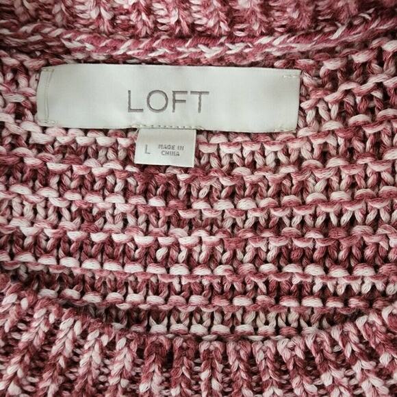 Loft pink heathered crew neck sweater‎ vest Size large - Picture 5 of 6